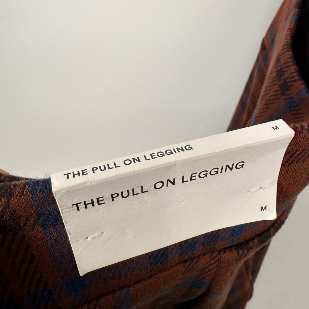 ANN TAYLOR NWT The Pull on Legging in Brown Plaid // M - Picture 6 of 8